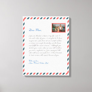 Impressão Em Tela Floral Modern, amor manuscrito à mão, avó - Let