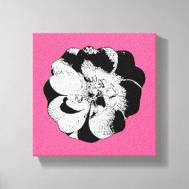 Impressão Em Tela Floral monocromático a rosa - Gráfico em negrito