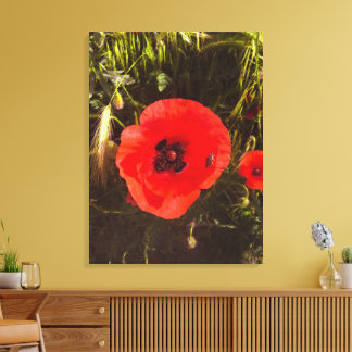 Impressão Em Tela Floral Poppy Dreamer – Botanical Fantasy Art