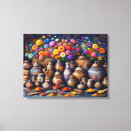 Impressão Em Tela Floral Spice Bazaar