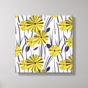 Impressão Em Tela Flores amarelas