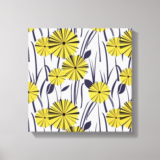 Impressão Em Tela Flores amarelas (Frente)