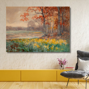 Impressão Em Tela Flores Amarelas Dia Cinzento, 1911