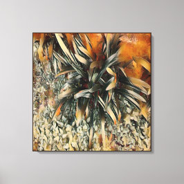 Impressão Em Tela Flores Arte Corte Marrom