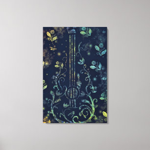 Impressão Em Tela Flores - Arte de Violão - Melodia Romântica