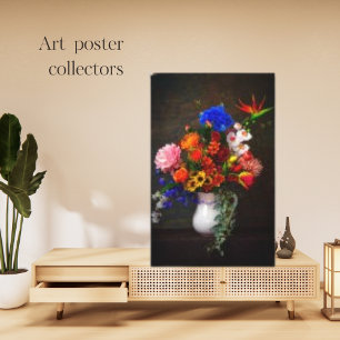 Impressão Em Tela Flores Belas Botânicas Numa Arte Vase Antica