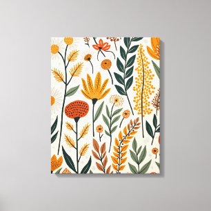 Impressão Em Tela Flores Botânicas Boho Design de Plantas 390