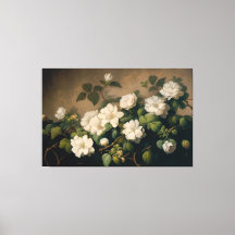 Flores brancas, Arte Floral, Telas Florais Impress