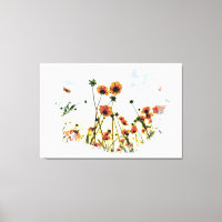 *~* Flores Campo de preenchimento Floral AR9 Tela