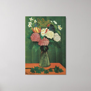 Impressão Em Tela Flores com Hera de Henri Rousseau, Floral Vintage