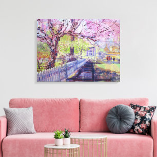 Impressão Em Tela Flores da Árvore Cercis Pink em Williamsburg Virgí