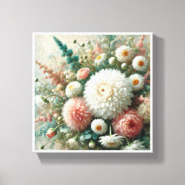 IMPRESSÃO EM TELA FLORES DE ABSTRATO VERDE ORIGINAIS DE PINTURA DE P