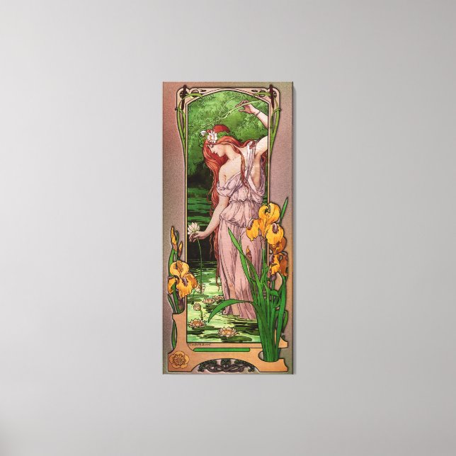 Impressão Em Tela Flores de Água por Elizabeth Sonrel (Frente)