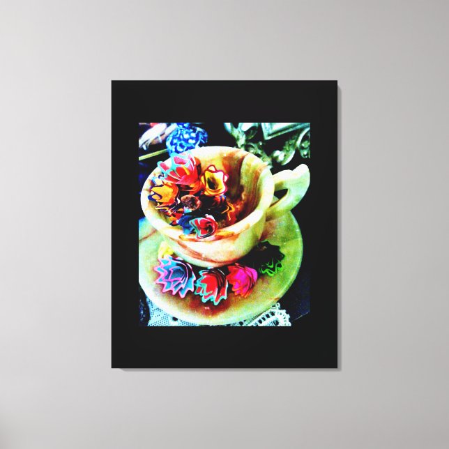 Impressão Em Tela Flores de Batimentos de Lápis (Frente)