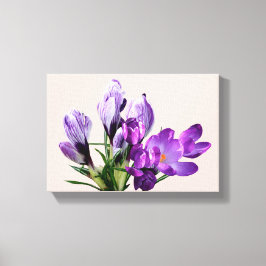 Impressão Em Tela Flores de crocus roxo boho modernas e elegantes 