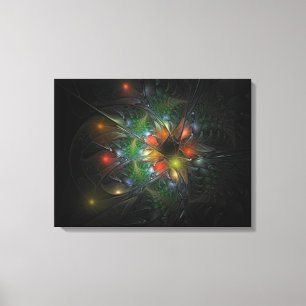 Impressão Em Tela Flores de fantasia fractal suaves e tenra
