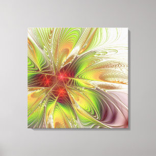 Impressão Em Tela Flores de fantasia fractal suaves e tenra