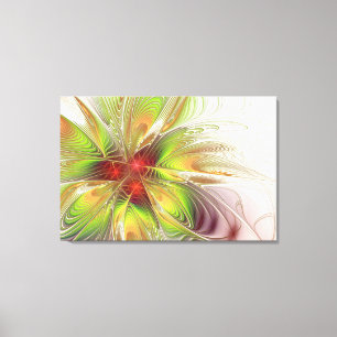 Impressão Em Tela Flores de fantasia fractal suaves e tenra