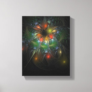 Impressão Em Tela Flores de fantasia fractal suaves e tenra