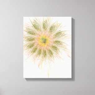 Impressão Em Tela Flores de fantasia fractal suaves e tenra