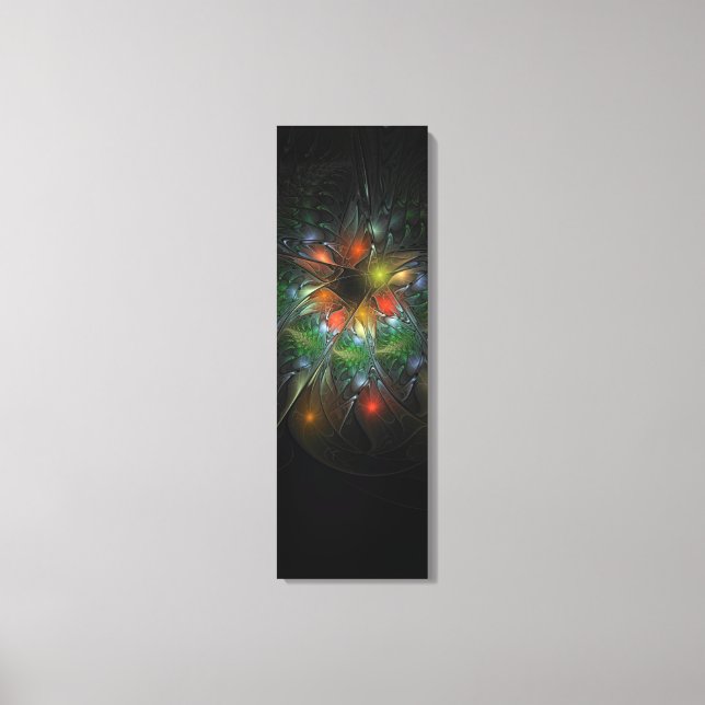 Impressão Em Tela Flores de fantasia fractal suaves e tenra (Frente)