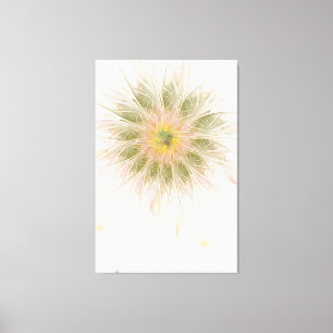 Impressão Em Tela Flores de fantasia fractal suaves e tenra