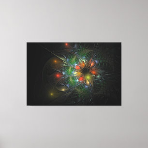 Impressão Em Tela Flores de fantasia fractal suaves e tenra