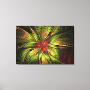 Impressão Em Tela Flores de fantasia fractal suaves e tenra