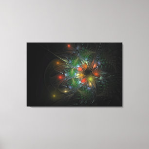 Impressão Em Tela Flores de fantasia fractal suaves e tenra