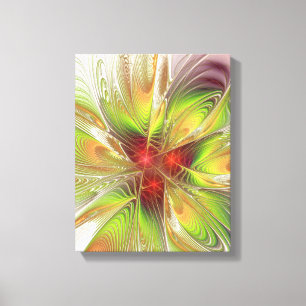 Impressão Em Tela Flores de fantasia fractal suaves e tenra