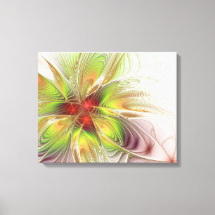 Impressão Em Tela Flores de fantasia fractal suaves e tenra