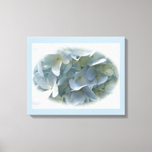 Impressão Em Tela Flores de Hydrangea Azul Pálido