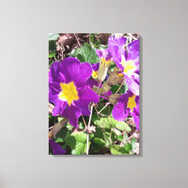 Impressão Em Tela Flores de jardim roxas