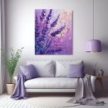 Impressão Em Tela Flores de lavanda Pintura de óleo<br><div class="desc">Flores lavandas no estilo de pintura a óleo.</div>
