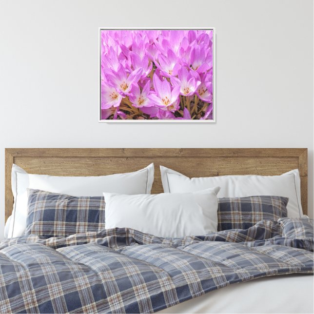 Impressão Em Tela Flores de Outono Crocus Rosa (Insitu(Quarto))