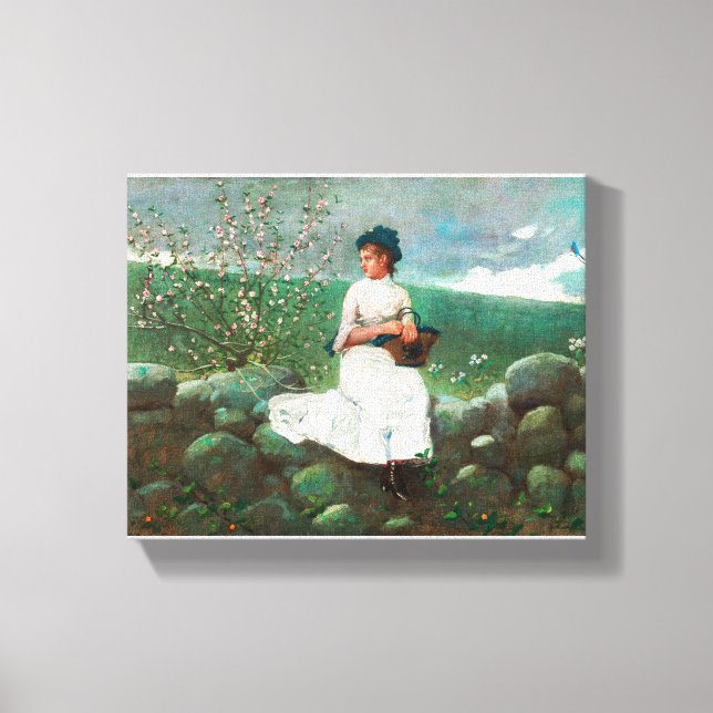 Impressão Em Tela Flores de Pessegueiro (1878) (Frente)