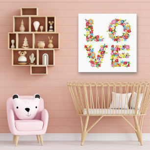 Impressão Em Tela Flores de primavera de Aores Coloridos enquanto En