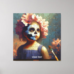 Impressão Em Tela Flores de Quebra-cabeça Fantasy