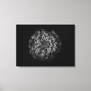Impressão Em Tela Flores De Quintal A Preto E Branco N.O 54