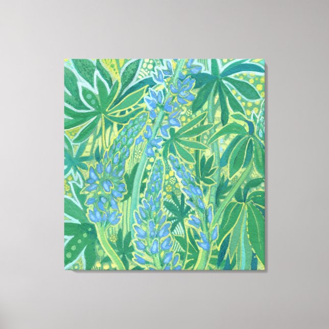 Impressão Em Tela Flores de Tremoço, Flores Selvagens de Verão (Frente)