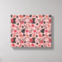 Flores e folhas de padrão uniforme, cor-de-rosa,