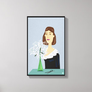 Impressão Em Tela Flores em floco de neve