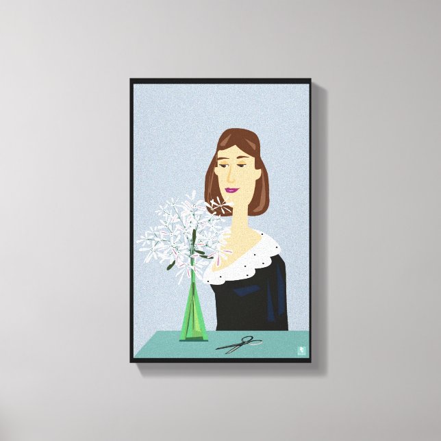 Impressão Em Tela Flores em floco de neve (Frente)