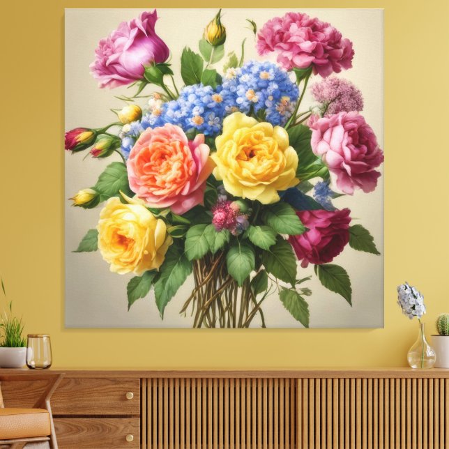 Impressão Em Tela Flores em plena floração (Insitu(Sala de estar))