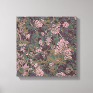 Impressão Em Tela Flores, folhas, e camuflagem