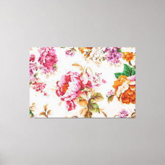 Impressão Em Tela Flores Infinitas, Rosa e Laranja. Chique