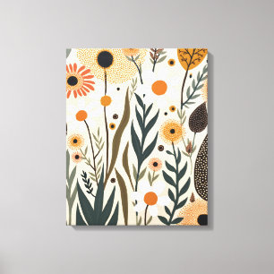 Impressão Em Tela Flores Plantas Boho Botânico Design 389
