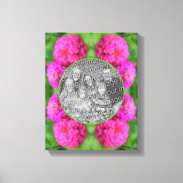 Impressão Em Tela Flores Rosa Zinnia Criam sua própria foto