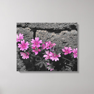 Impressão Em Tela Flores roxas