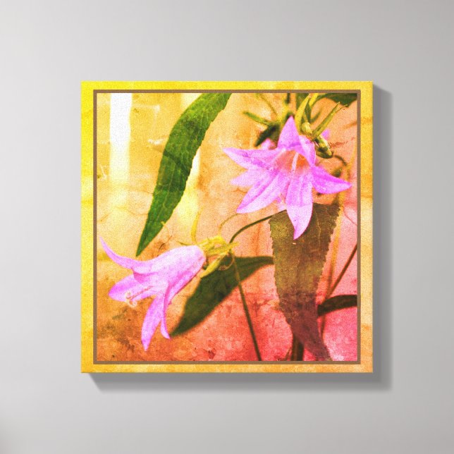 Impressão Em Tela Flores Roxas Delicadas Vestidas (Frente)